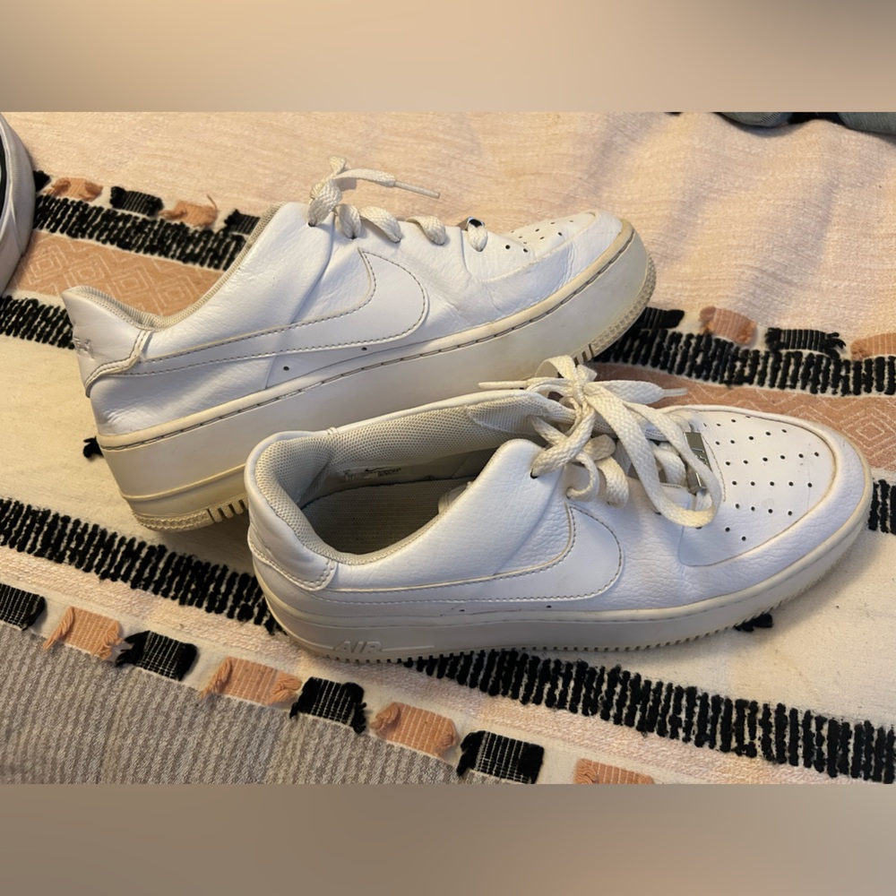 Platform white Air Force 1s
